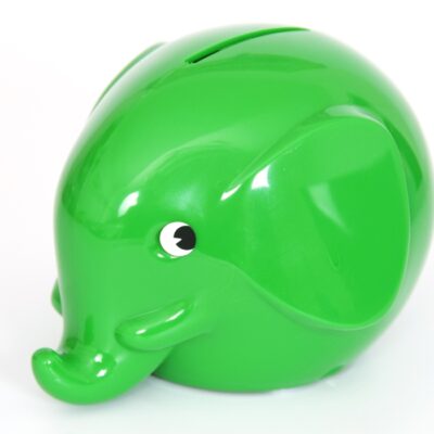 Norsu Sparelefant 11cm Grön