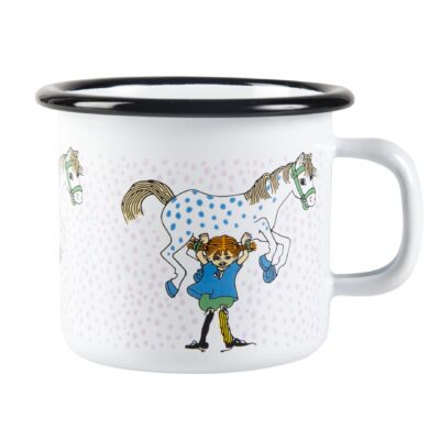 Pippi Emaljmugg – Pippi och Lilla Gubben 2,5dl