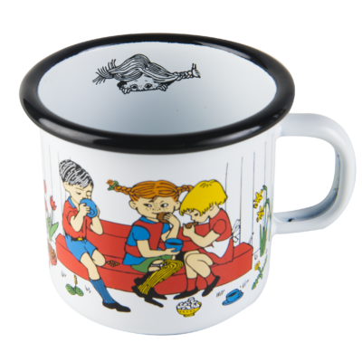 Pippi Enamel Mug – Time for Coffee 2,5 dl