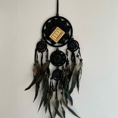 Dreamcatcher Black 5-rings 11 cm