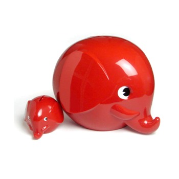 Norsu Money-Box Elephant 11cm Red