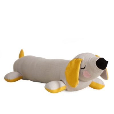 Lazy Puppy Stuffed Animal, Grey