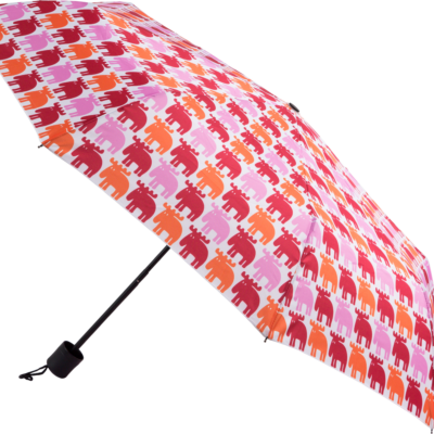 MOZ Hopfällbart Paraply, Röd/Rosa