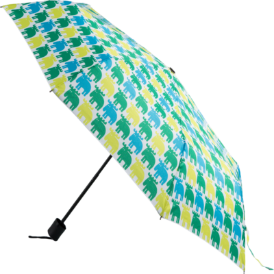 MOZ Foldable Umbrella – Lime/Green/Turquoise