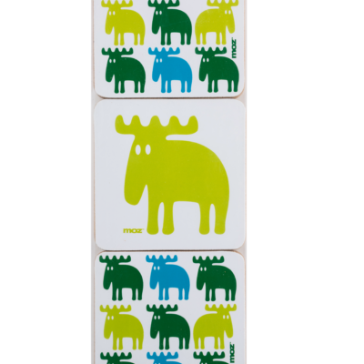 MOZ Coaster Set Of 6 Lime/Green/Blue