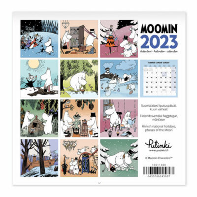 Mumin Väggkalender 2023, 20×20 cm