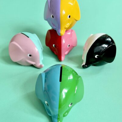 Norsu Elefantsparbössa 11cm Gammelrosa/Mint